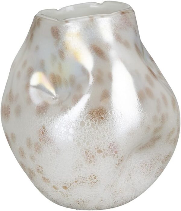 Vase Casablanca Crumple Verre crème Décoration intérieure-0