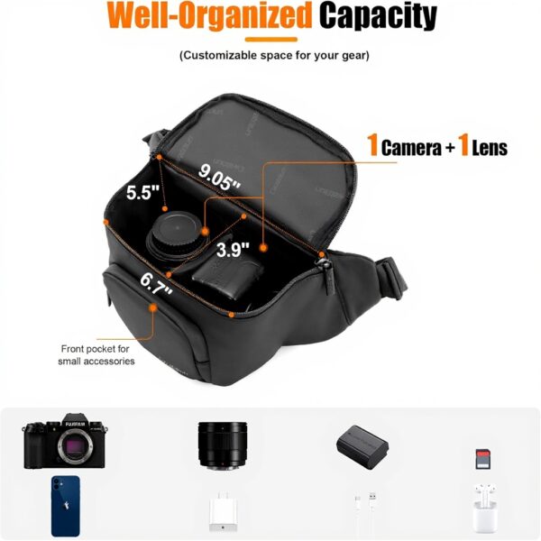 Sac pour Appareil Photo DSLR Cwatcun imperméable bandoulière