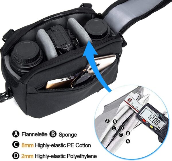 Sacoche appareil photo Cwatcun étanche randonnée mixte-4