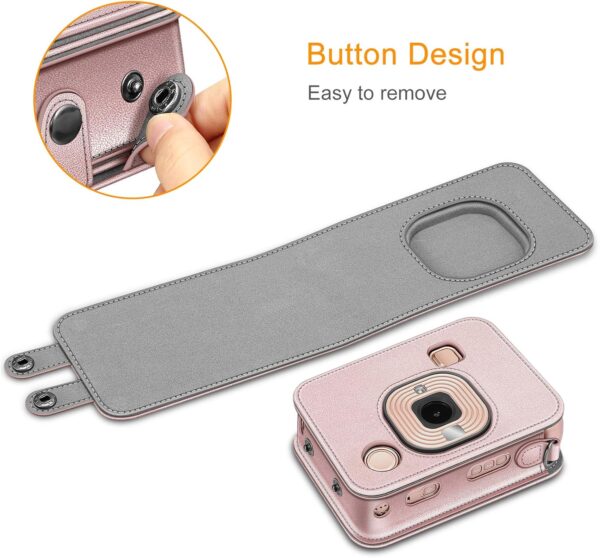 Housse Fujifilm Instax Mini LiPlay FINTIE Cuir Bandoulière-2