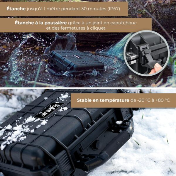 Housses appareil photo HMF mallette rigide étanche IP67-3