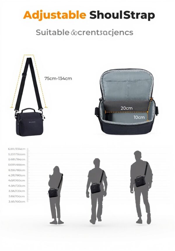 Sac à dos appareil photo KampF CONCEPT bandoulière protection