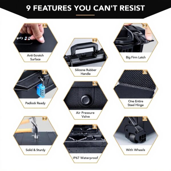 Housse appareil photo Lykus HC-5220 rigide imperméable