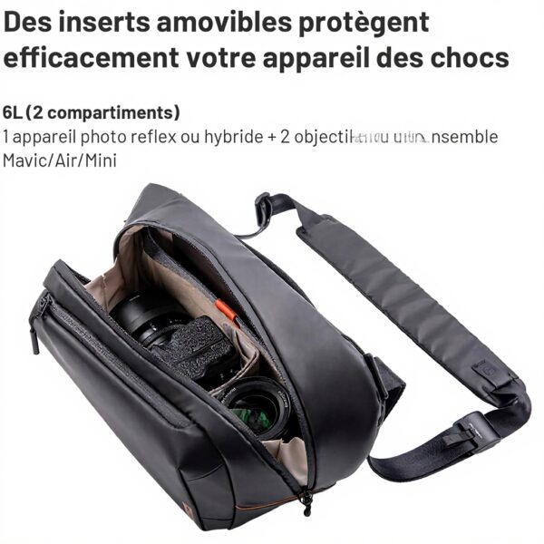 PGYTECH Sacoche Appareil Photo 6L Vert Noir Bandoulière