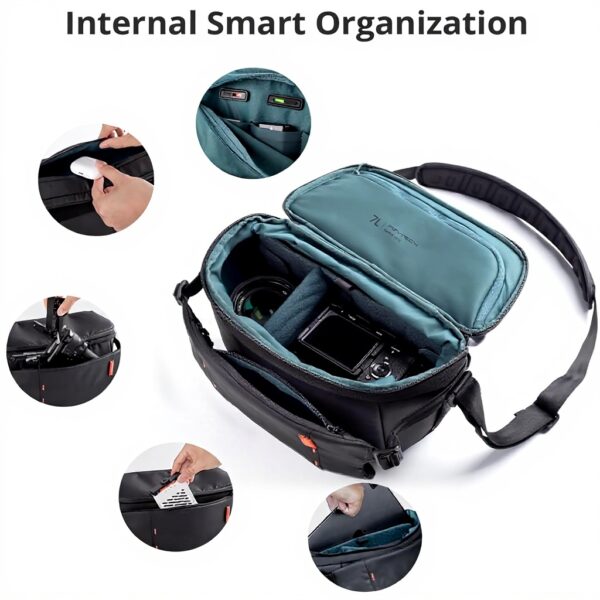 Sac bandoulière photo PGYTECH étanche 7L-9L pour reflex DJI