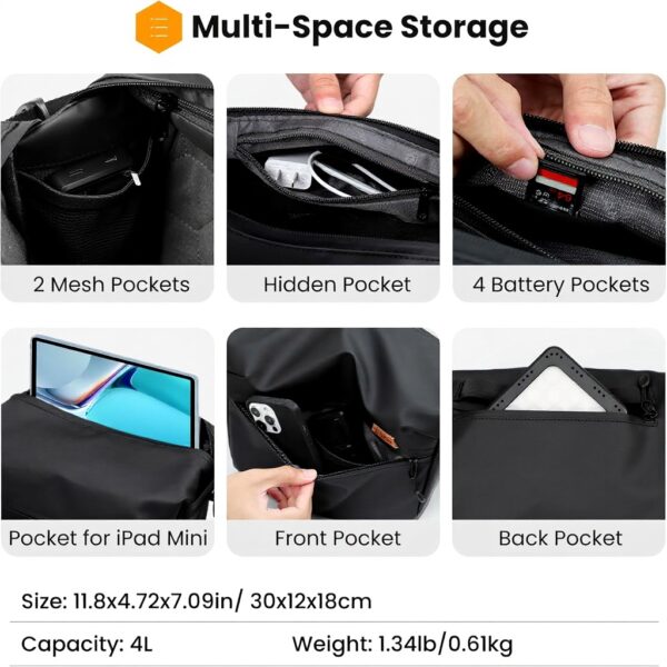 Sac bandoulière appareil photo TARION imperméable réglable