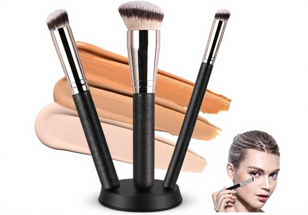 Pinceau Fond de Teint Tslinc Set 3Pcs Professionnel