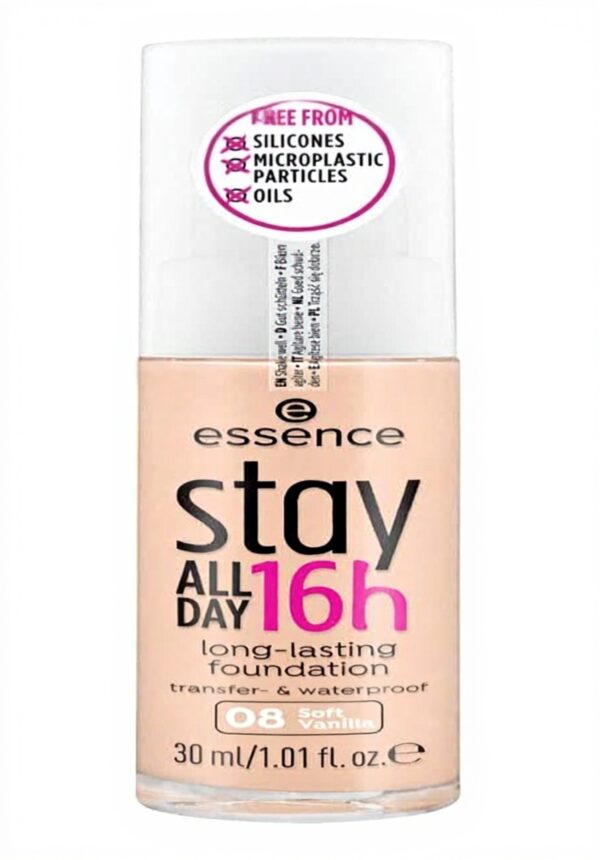 Fond de teint longue tenue Essence 16h mat résistant masque