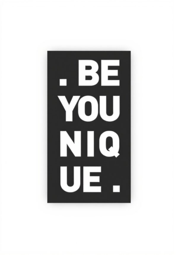 Poster Be younique THE USUAL DESIGNERS Décoration murale